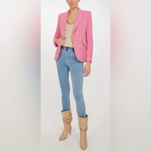 Generation Love pink multi tweed blazer - Picture 3 of 9